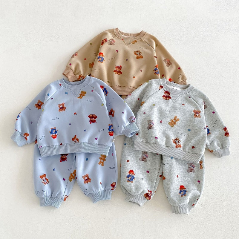 【BABY&KID】くまカートゥーンセットアップSK106610