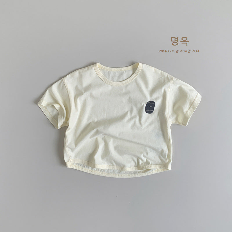 【BABY&KID】夏新作 英字がプリントされたTシャツSK080813