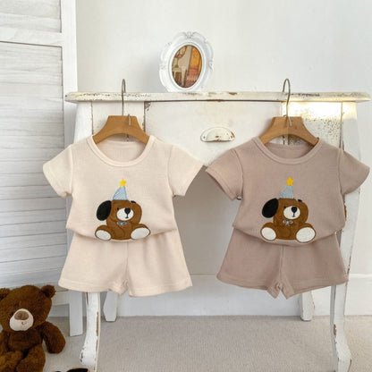 【BABY】夏新作 くま刺繍セットアップSK072513