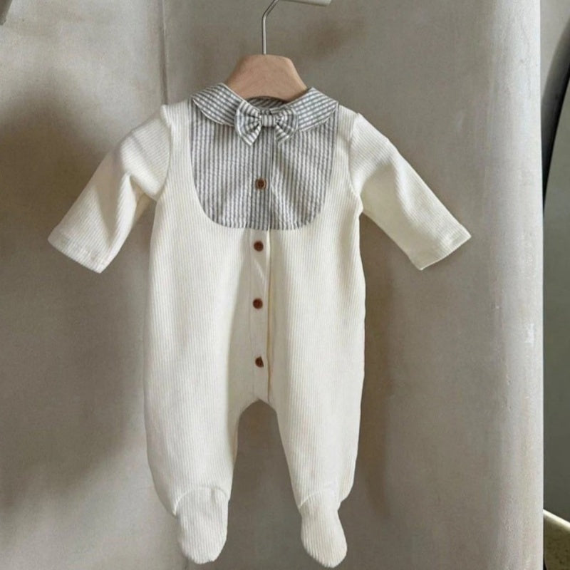 【BABY】切替フット付きロングカバーオールSK103412