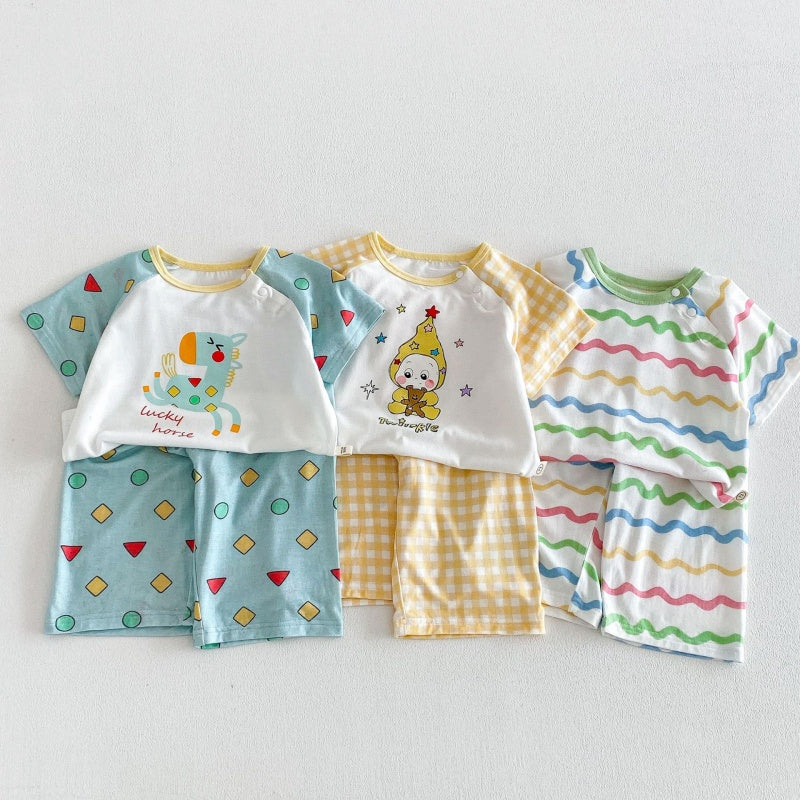 【BABY&KID】夏新作カートゥーンプリントセットアップSK105601