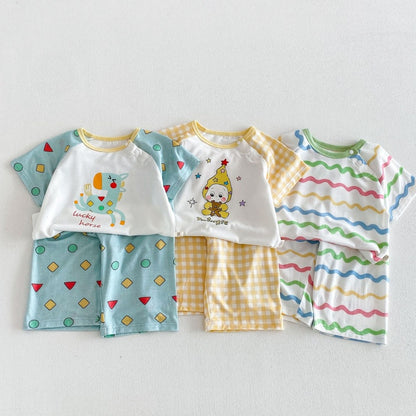 【BABY&KID】夏新作カートゥーンプリントセットアップSK105601