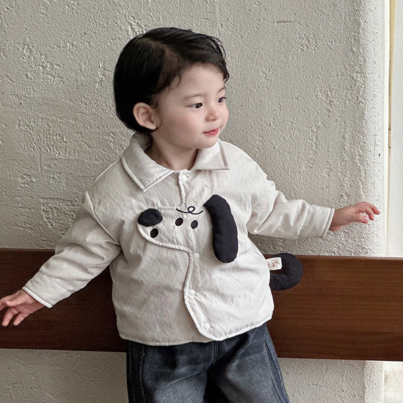 【BABY&KID】冬新作わんちゃん中綿シャツアウターSK103136