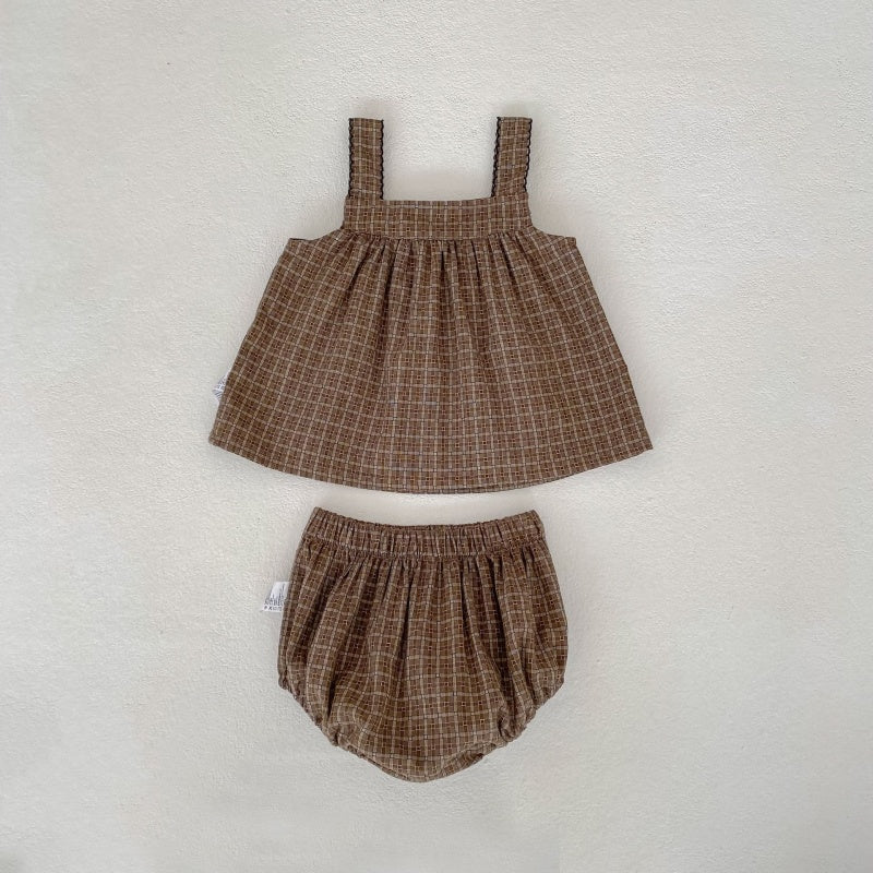 【BABY&KID】夏新作レトロチェックセットアップSK105407