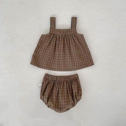 【BABY&KID】夏新作レトロチェックセットアップSK105407
