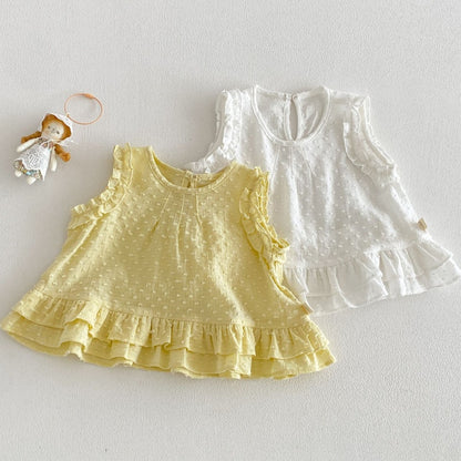 【BABY&KID】夏新作 無地ジャカードブラウス、デニムパンツSK105217