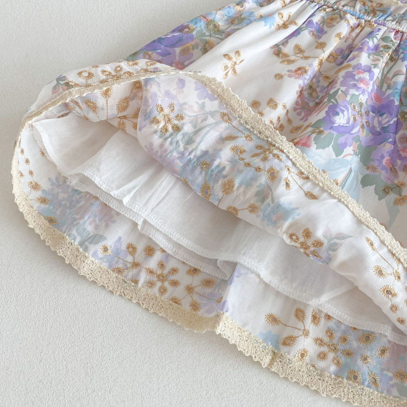 【BABY&KID】夏新作 クルーネック小花柄ワンピースSK082615