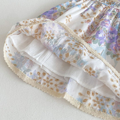 【BABY&KID】夏新作 クルーネック小花柄ワンピースSK082615