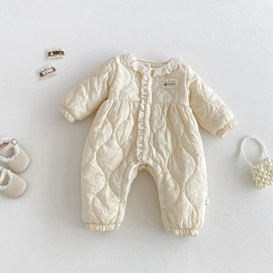 【BABY】冬新作刺繍裏起毛カバーオールSK108302