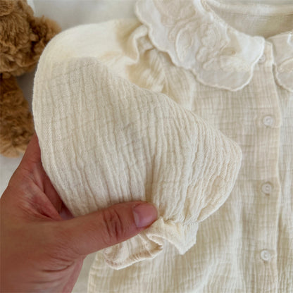 【BABY&KID】蝶結び刺繍カラーシャツSK101441