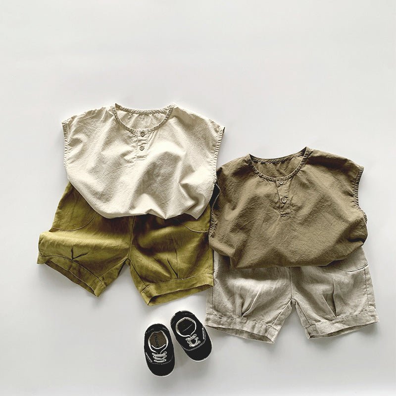 【BABY&KID】夏新作 韓国風ノースリーブTシャツSK080819