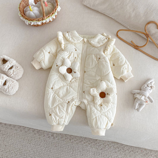 【BABY】冬新作刺繍入り中綿カバーオールSK102503