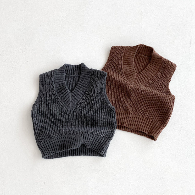【BABY&KID】VネックレトロニットベストSK092919