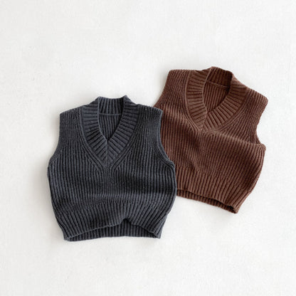 【BABY&KID】VネックレトロニットベストSK092919