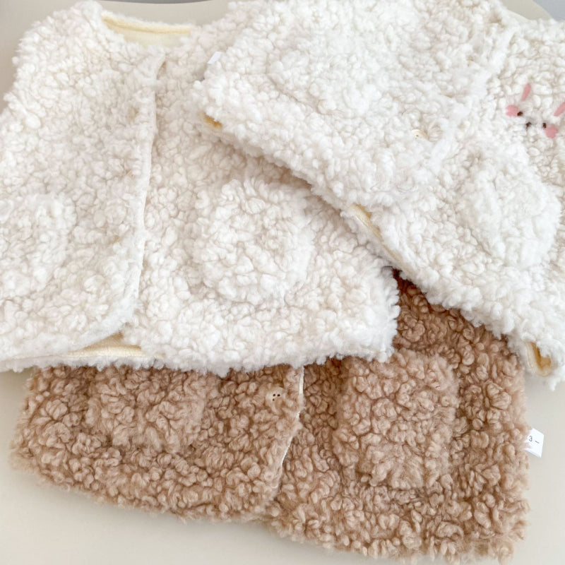 【BABY&KID】冬新作カートゥーン裏起毛ベストSK102732