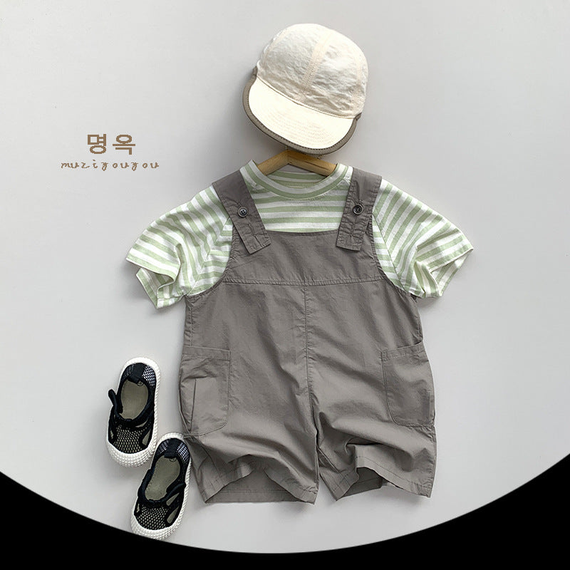 【BABY&KID】夏新作 マカロンカラーボーダーTシャツSK080810