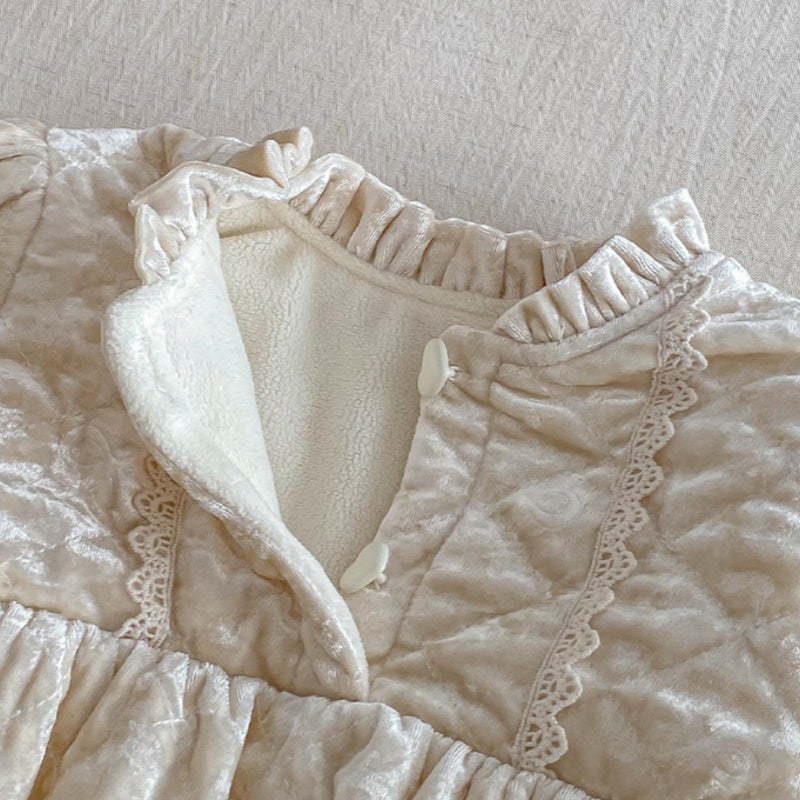 【BABY】冬新作キルティングベロアカバーオールSK103004