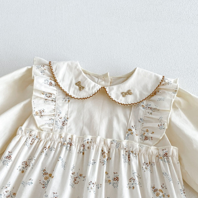 【BABY】小花柄フェイクレイヤードカバーオールSK107909