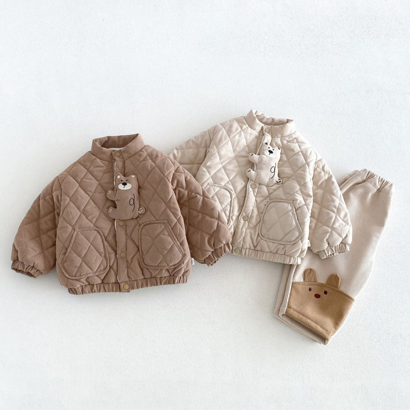 【BABY&KID】冬新作かわいいくま中綿ジャケットSK108515