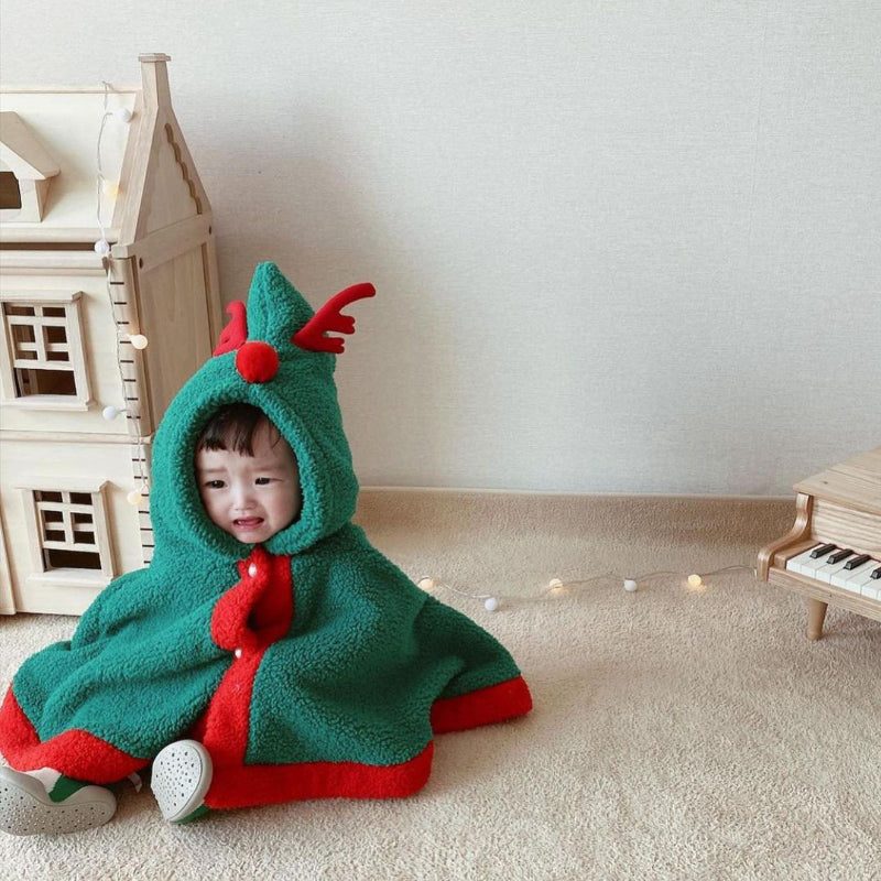 【BABY】トナカイ角ファーフードポンチョSK102812