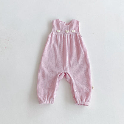 【BABY】ハートサロペット＆花柄トップスSK092508