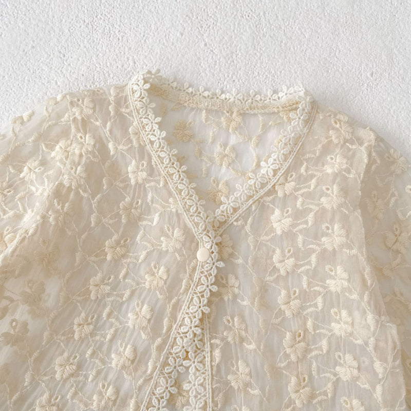 【BABY】夏新作 刺繍入り日よけシャツSK081518