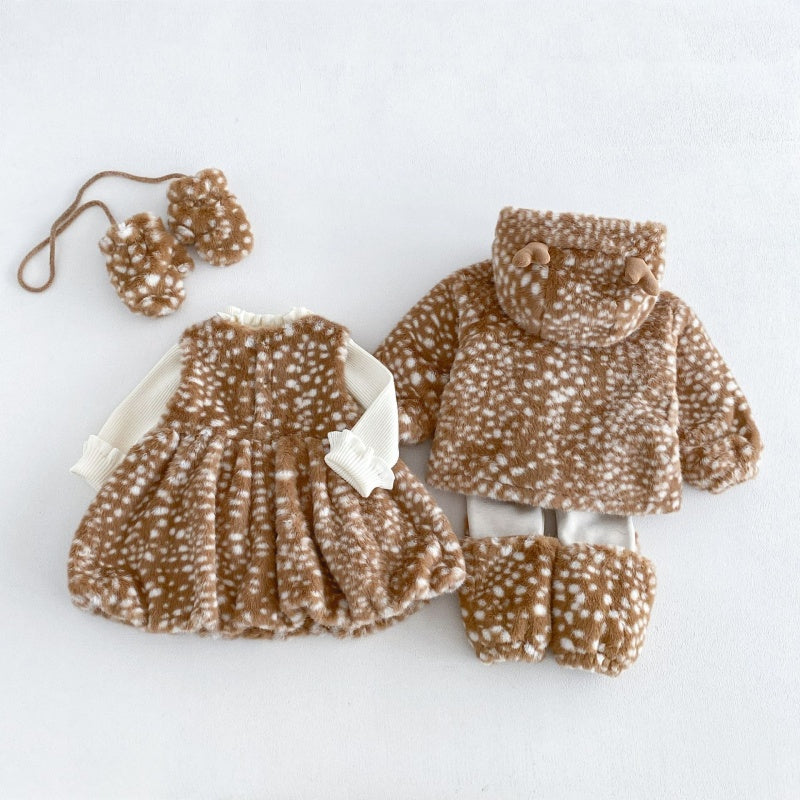 【BABY&KID】冬新作かわいい鹿ワンピースSK108521