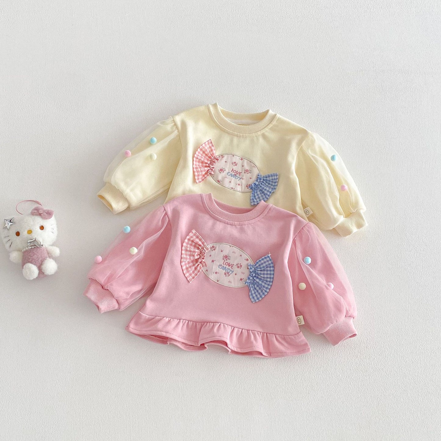 【BABY&KID】チュールポンポン小花柄スウェットSK103515