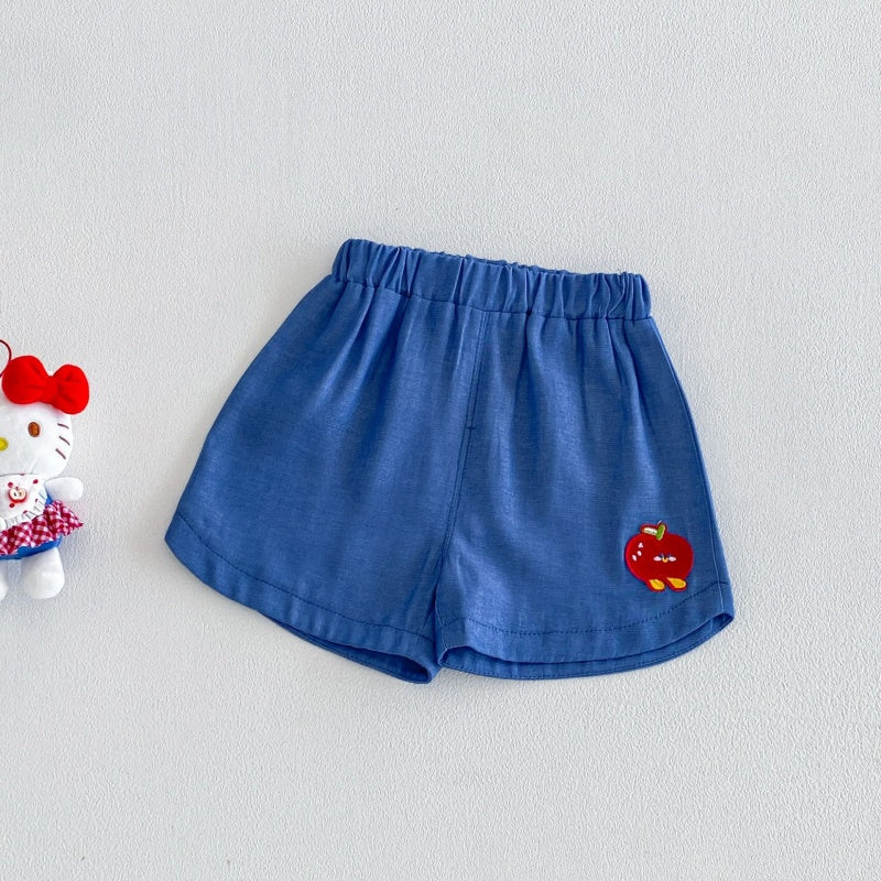 【BABY&KID】夏新作フルーツ刺繍ショートパンツSK106119
