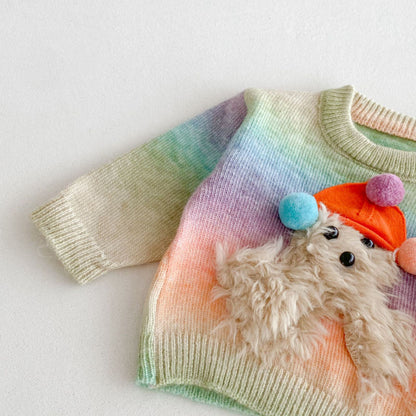 【BABY&KID】カラフルボーダーニットセットアップSK092432