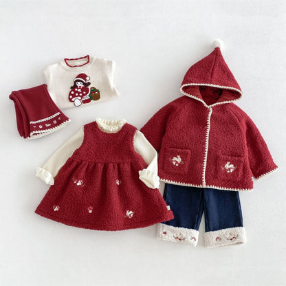 【BABY&KID】うさぎ刺繍中綿ジャケット、ワンピース、ニット、パンツ、トップスSK108118