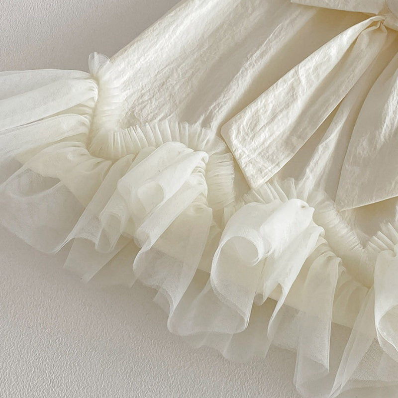 【BABY】夏新作蝶結びチュールノースリーブワンピースSK104520