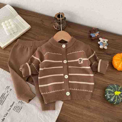 【BABY】英字ロゴボーダーセットアップSK092906