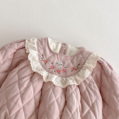 【BABY】冬新作うさぎ裏起毛カバーオールSK102715