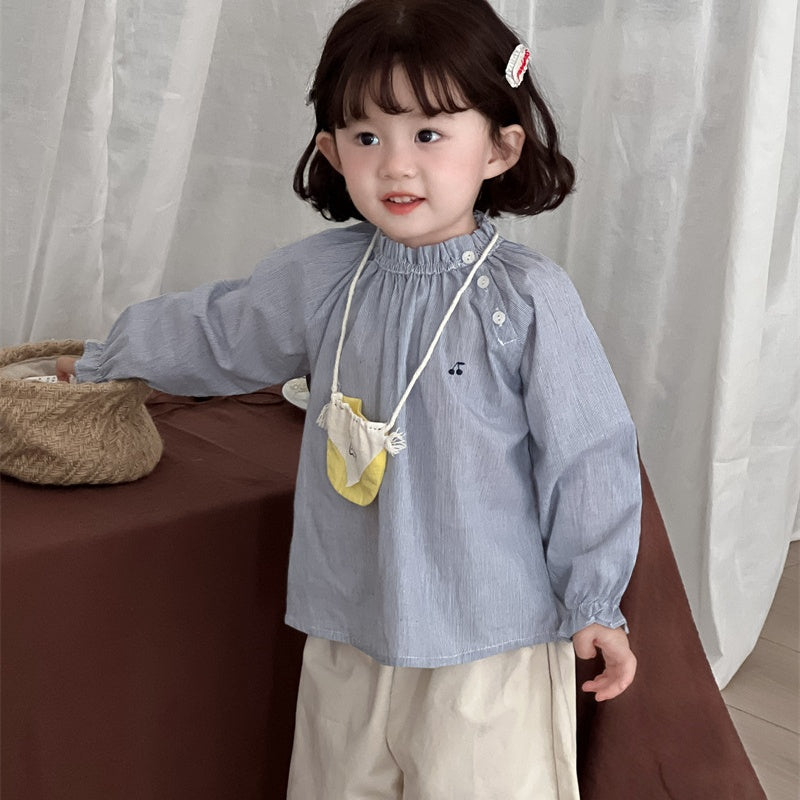 【BABY&KID】ストライプ刺繍ニットカーデSK101439