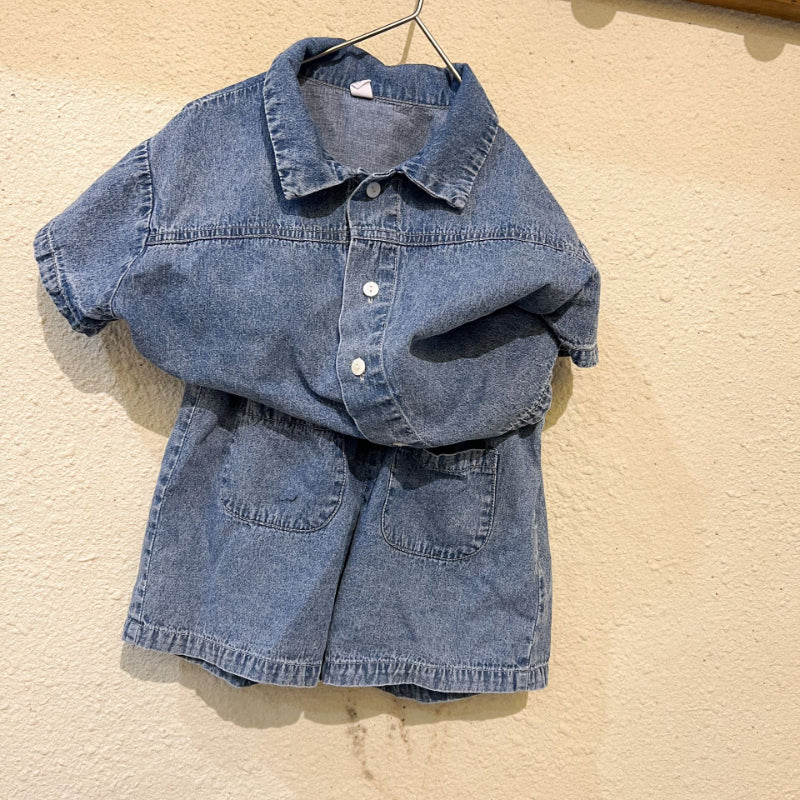 【BABY＆KID】夏新作 オシャレデニムワンピース、セットアップSK063010
