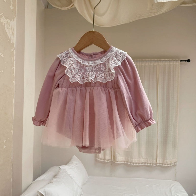【BABY】レースチュールロンパースSK107405