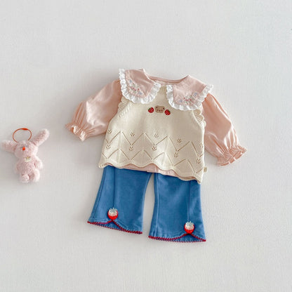 【BABY&KID】どうぶつ刺繍ニットベストSK104117