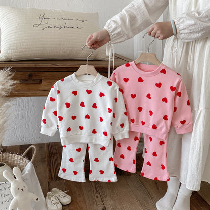 【BABY&KID】ハートプリントセットアップSK092927
