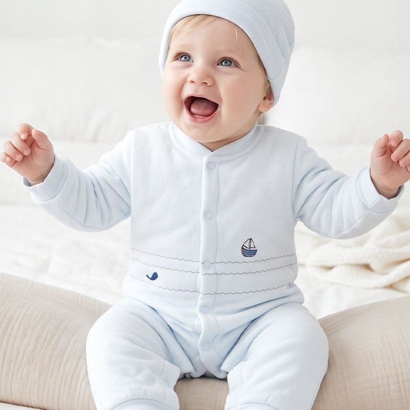 【BABY】Winter New Arrival Embroidered Quilted Coverall SK108210
