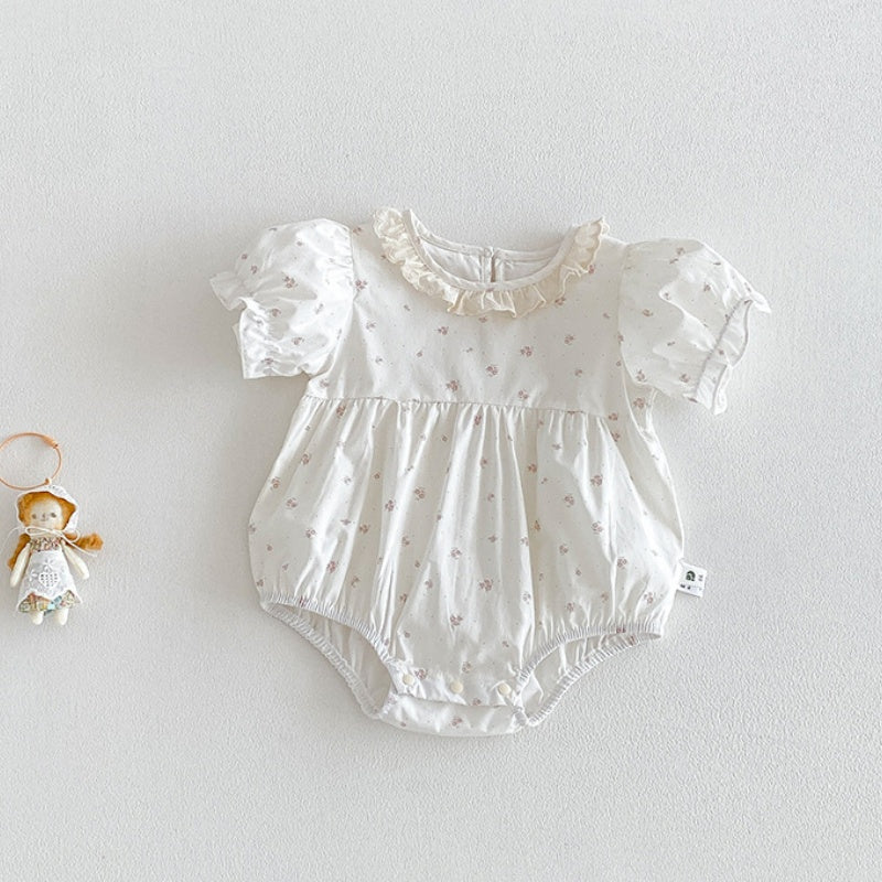 【BABY】夏新作レース小花ロンパース2点セットSK104820