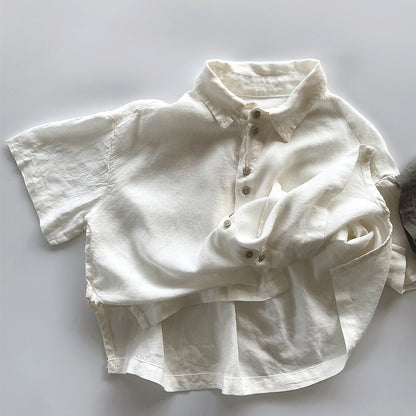 【BABY&KID】夏新作 薄手ポケット付きシャツSK080823