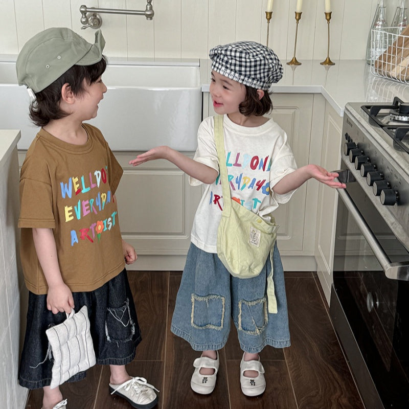 【BABY&KID】夏新作 レタード半袖TシャツSK080514