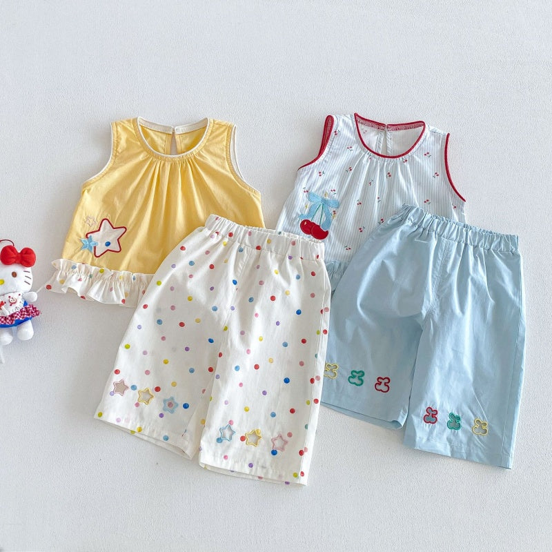 【BABY&KID】夏新作さくらんぼ、星柄セットアップSK105905
