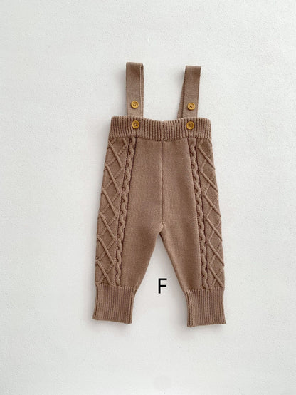 【BABY&KID】ケーブル編みニットサロペット、セーターSK022406