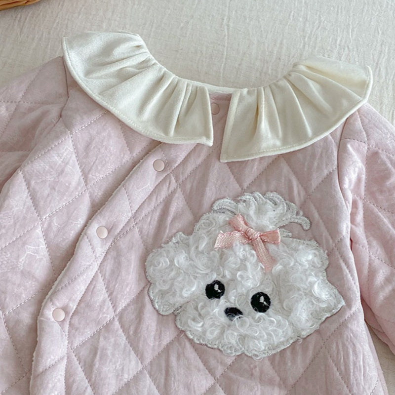 【BABY】冬新作わんちゃんフリル襟カバーオールSK102706