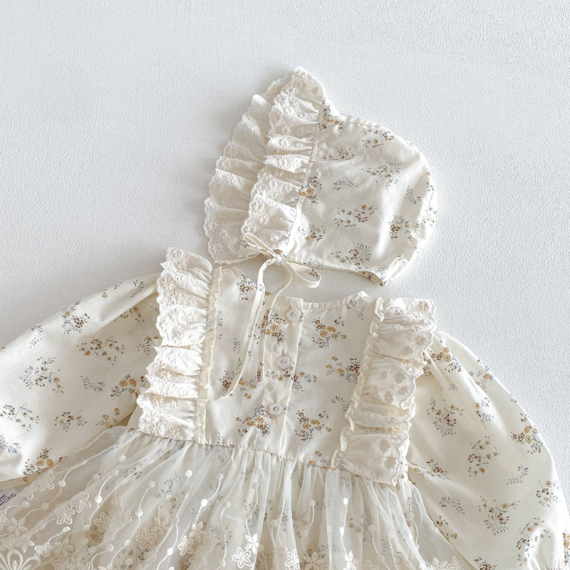 【BABY】小花柄レースロンパースSK103604