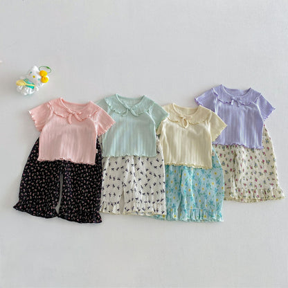【BABY&KID】夏新作 丸襟無地TシャツSK105108