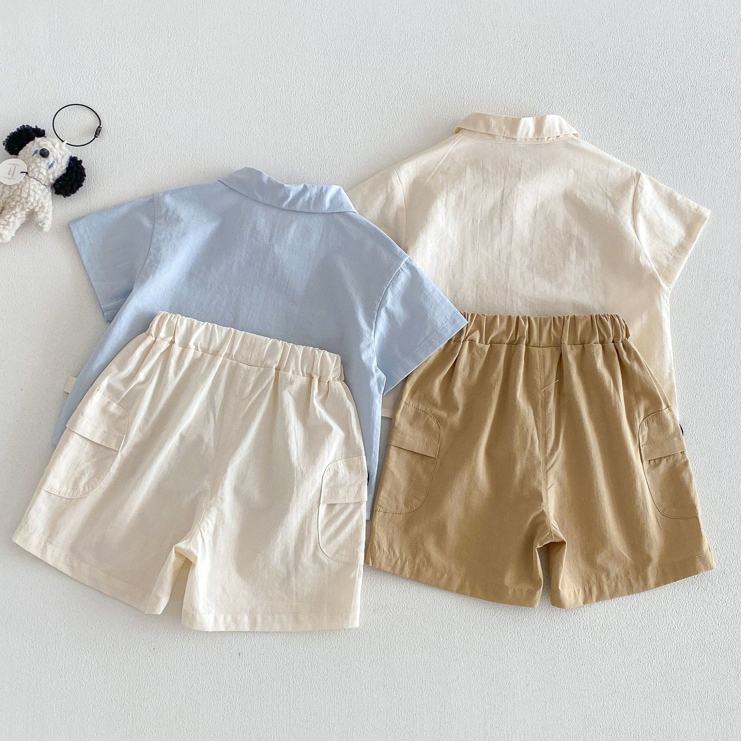 【BABY&KID】夏新作 立体カートゥーンシャツ、刺繍ショートパンツSK105113