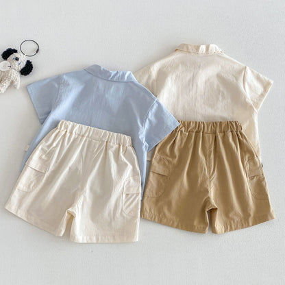【BABY&KID】夏新作 立体カートゥーンシャツ、刺繍ショートパンツSK105113